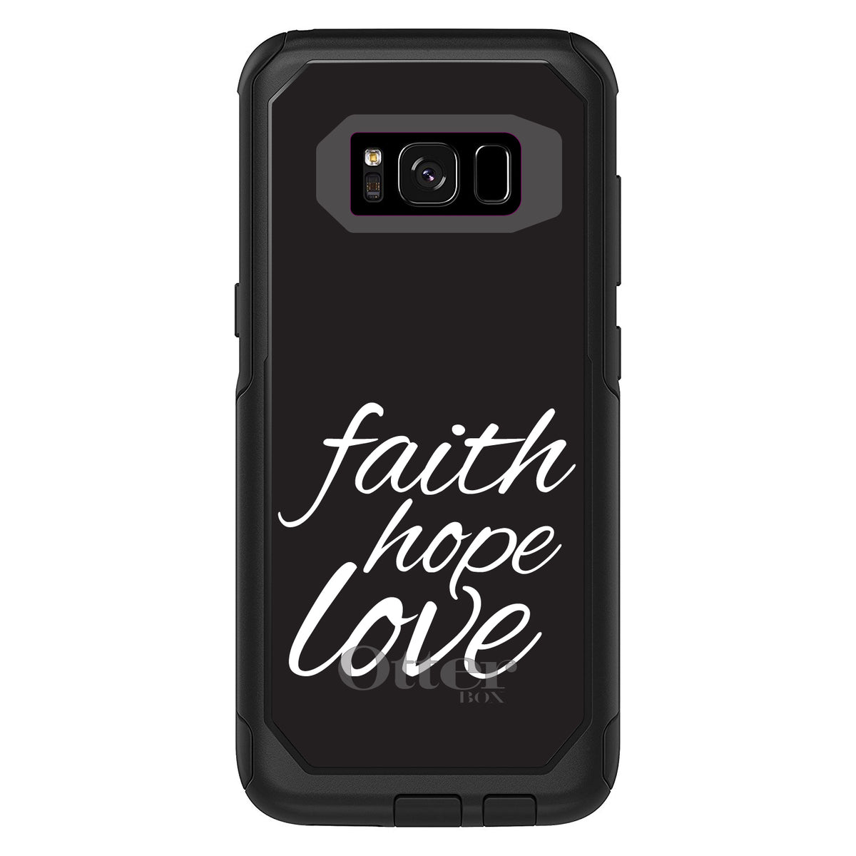 Faith / Hope / Love, Black & White OtterBox Commuter Case for iPhone & Galaxy, view 10