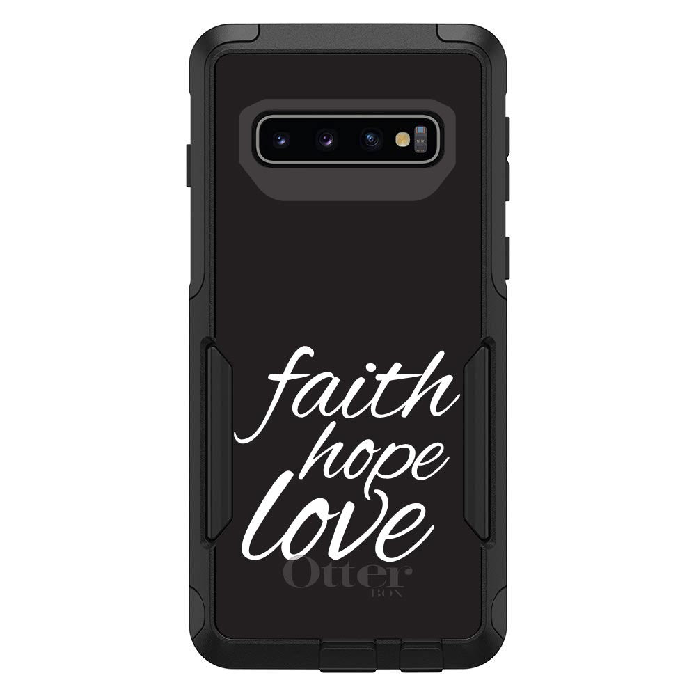 Faith / Hope / Love, Black & White OtterBox Commuter Case for iPhone & Galaxy, view 7