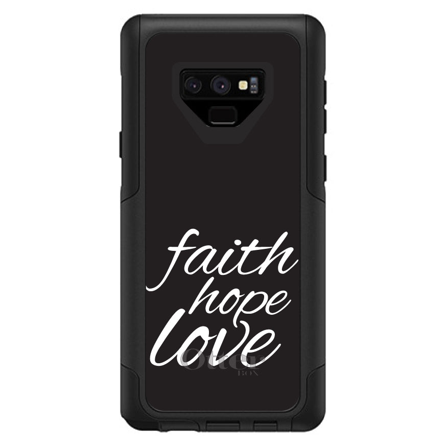 Faith / Hope / Love, Black & White OtterBox Commuter Case for iPhone & Galaxy, view 15
