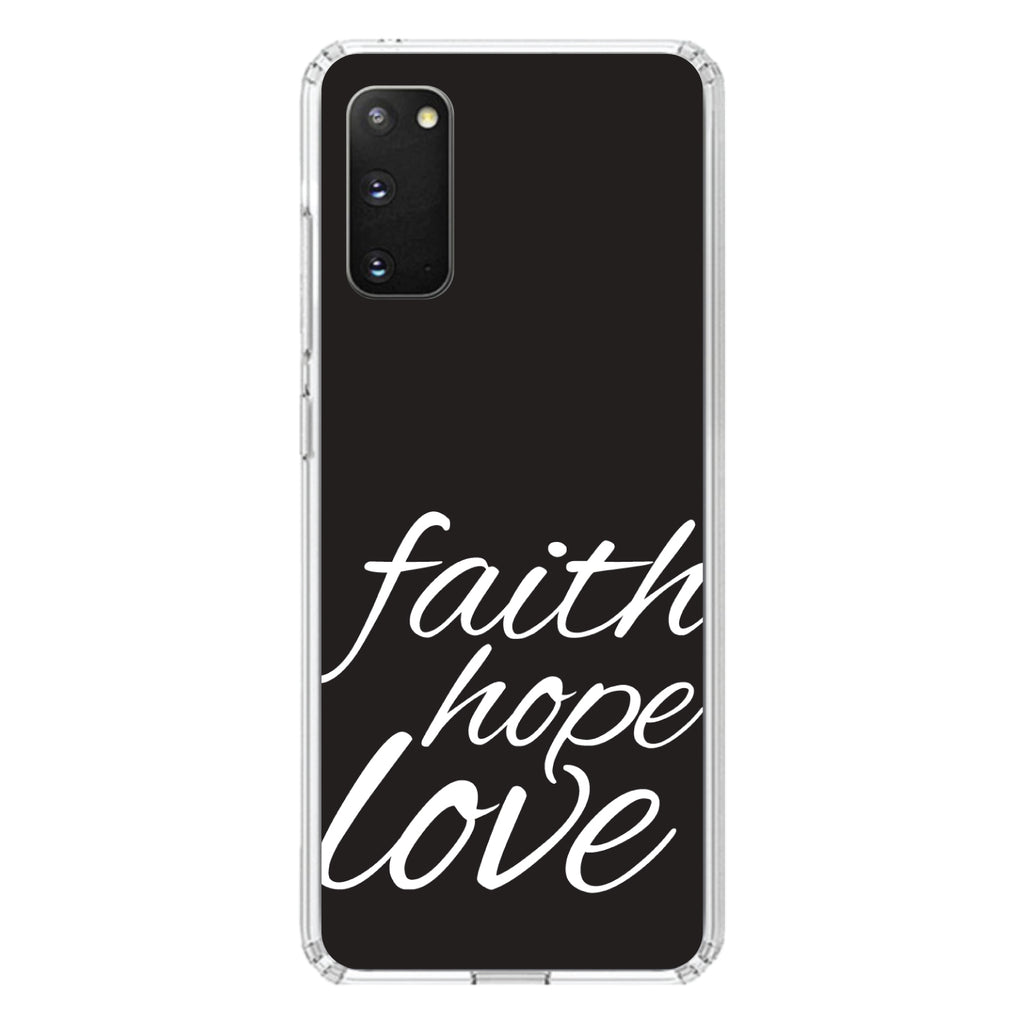 Faith / Hope / Love, Black & White Clear Shockproof iPhone Case, view 13