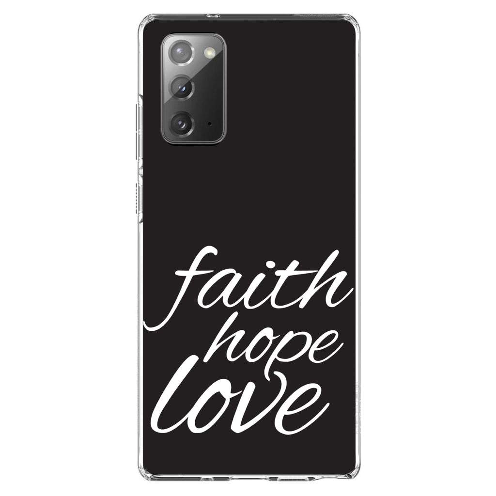 Faith / Hope / Love, Black & White Clear Shockproof iPhone Case, view 7