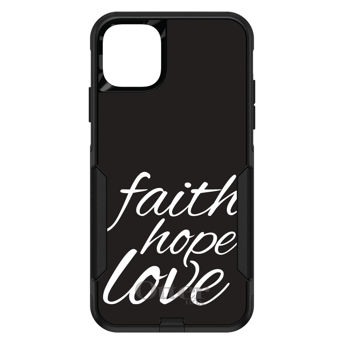 Faith / Hope / Love, Black & White OtterBox Commuter Case for iPhone & Galaxy, view 2