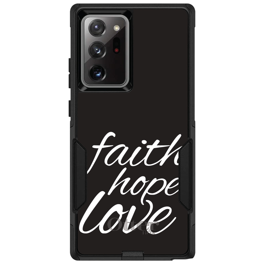 Faith / Hope / Love, Black & White OtterBox Commuter Case for iPhone & Galaxy, view 12
