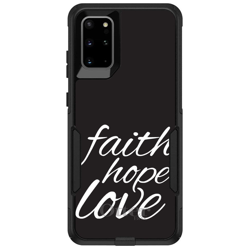 Faith / Hope / Love, Black & White OtterBox Commuter Case for iPhone & Galaxy, view 6
