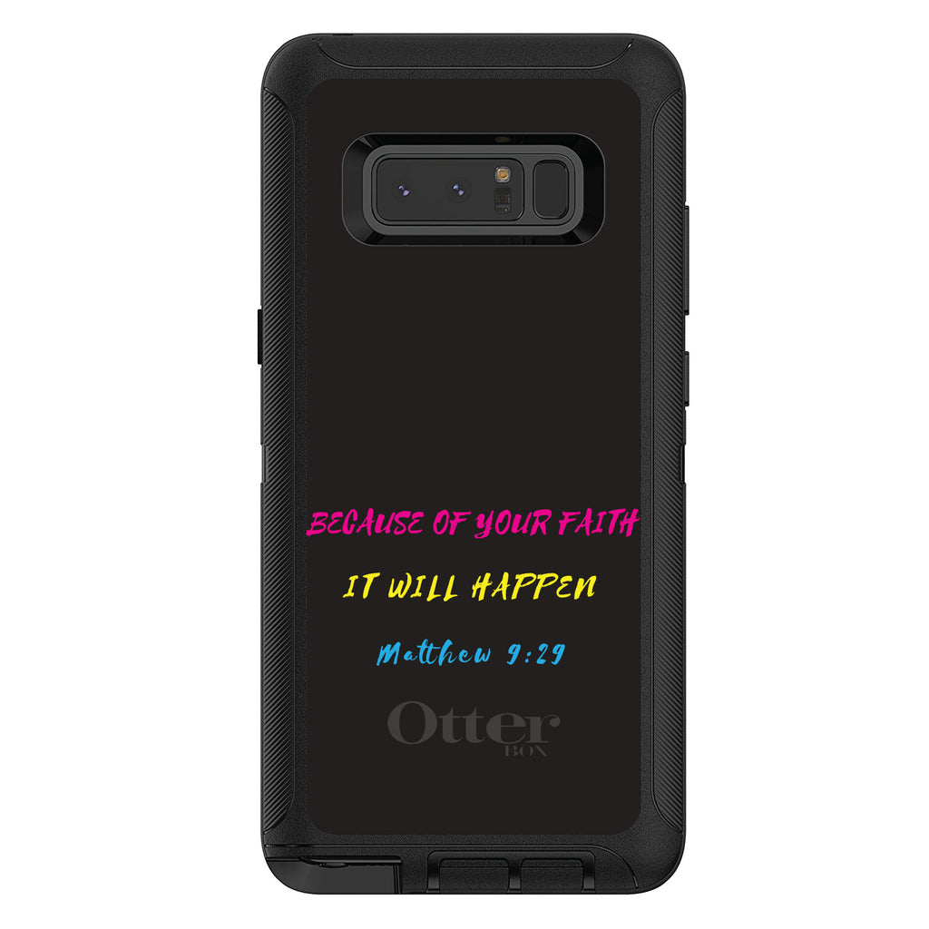 Matthew 9:29, Because of Your Faith, It Will Happen OtterBox Defender Case for iPhone & Galaxy, view 17