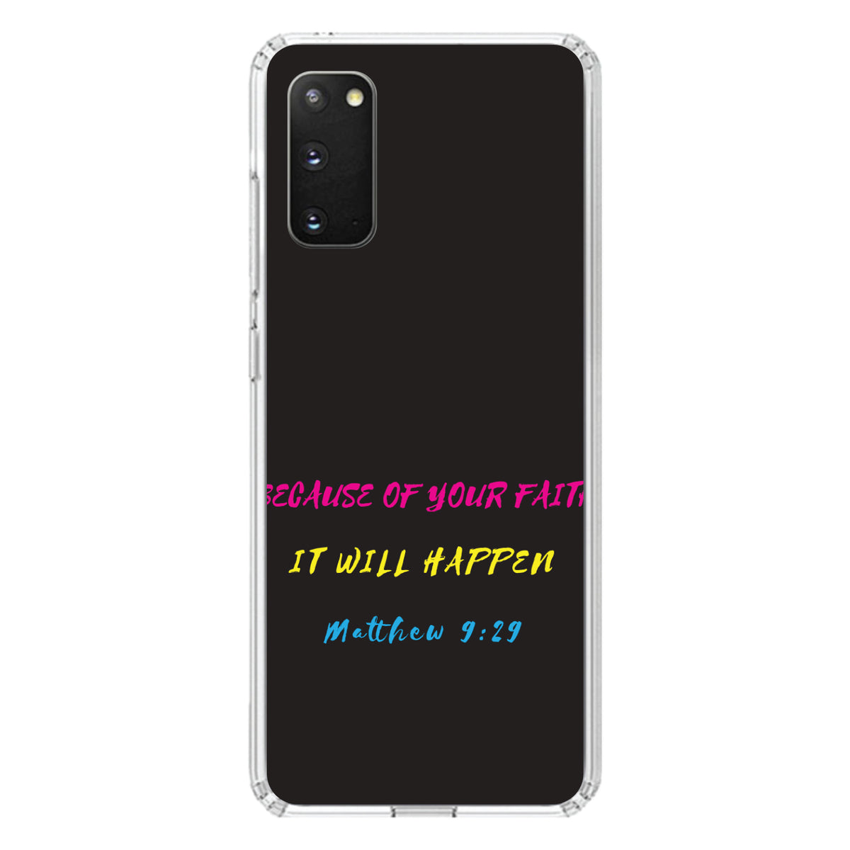 Matthew 9:29, Because of Your Faith, It Will Happen Clear Shockproof iPhone Case, view 15