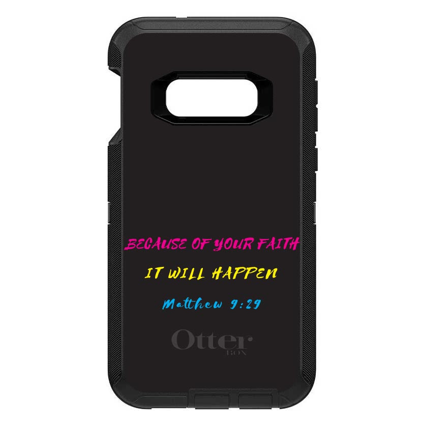 Matthew 9:29, Because of Your Faith, It Will Happen OtterBox Defender Case for iPhone & Galaxy, view 10