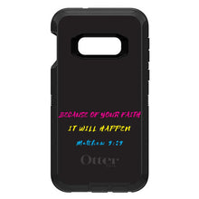 DistinctInk™ OtterBox Defender Series Case for Apple iPhone / Samsung Galaxy / Google Pixel - Matthew 9:29 - Because of Your Faith, It Will Happen