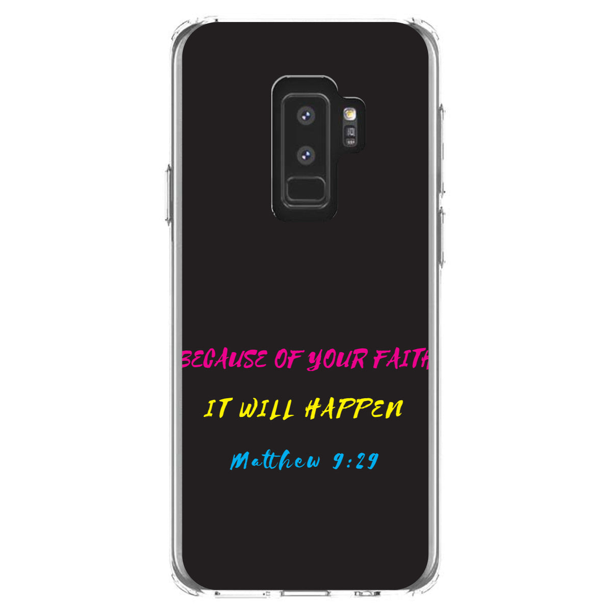 Matthew 9:29, Because of Your Faith, It Will Happen Clear Shockproof iPhone Case, view 20