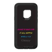 DistinctInk™ OtterBox Defender Series Case for Apple iPhone / Samsung Galaxy / Google Pixel - Matthew 9:29 - Because of Your Faith, It Will Happen