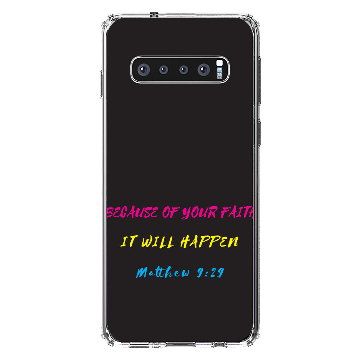 Matthew 9:29, Because of Your Faith, It Will Happen Clear Shockproof iPhone Case, view 16
