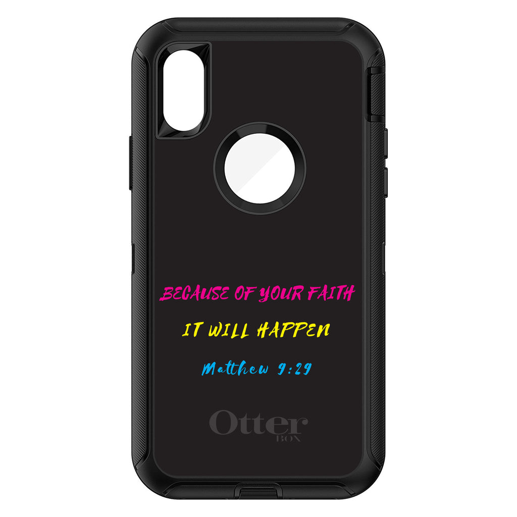 Matthew 9:29, Because of Your Faith, It Will Happen OtterBox Defender Case for iPhone & Galaxy, view 3