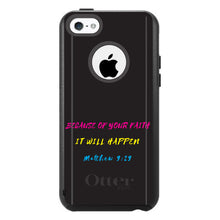 DistinctInk™ OtterBox Commuter Series Case for Apple iPhone or Samsung Galaxy - Matthew 9:29 - Because of Your Faith, It Will Happen