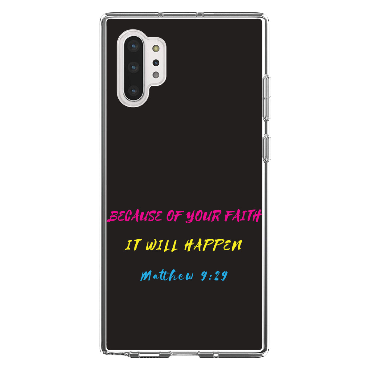 Matthew 9:29, Because of Your Faith, It Will Happen Clear Shockproof iPhone Case, view 10