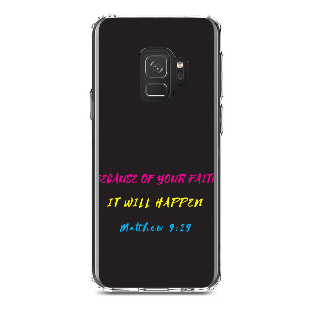 Matthew 9:29, Because of Your Faith, It Will Happen Clear Shockproof iPhone Case, view 19