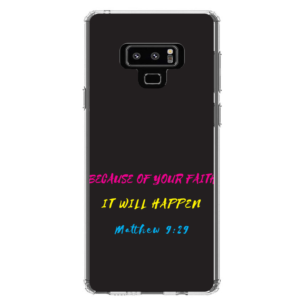 Matthew 9:29, Because of Your Faith, It Will Happen Clear Shockproof iPhone Case, view 11