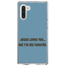 DistinctInk® Clear Shockproof Hybrid Case for Apple iPhone / Samsung Galaxy / Google Pixel - Jesus Loves You… But I'm His Favorite