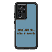 DistinctInk™ OtterBox Defender Series Case for Apple iPhone / Samsung Galaxy / Google Pixel - Jesus Loves You… But I'm His Favorite