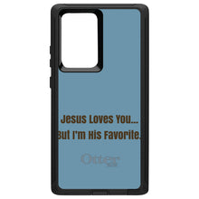 DistinctInk™ OtterBox Defender Series Case for Apple iPhone / Samsung Galaxy / Google Pixel - Jesus Loves You… But I'm His Favorite