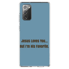 DistinctInk® Clear Shockproof Hybrid Case for Apple iPhone / Samsung Galaxy / Google Pixel - Jesus Loves You… But I'm His Favorite