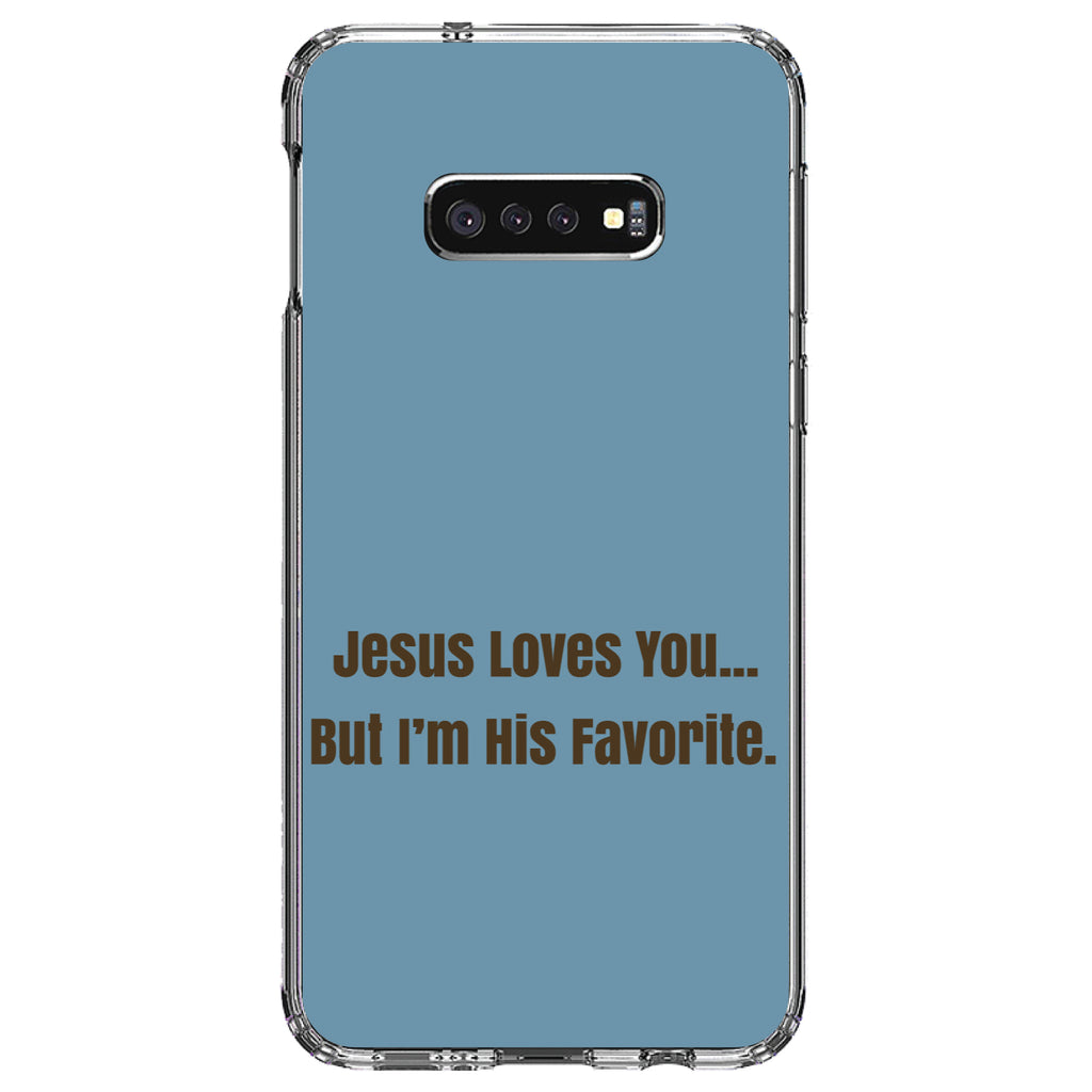 Jesus Loves You... But I'm His Favorite Clear Shockproof iPhone Case, view 18