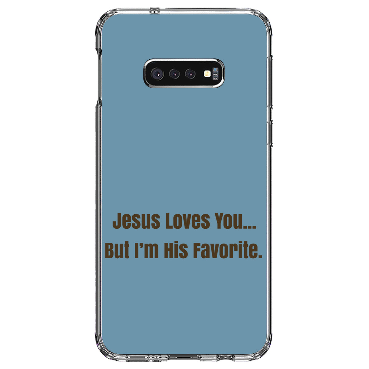 Jesus Loves You... But I'm His Favorite Clear Shockproof iPhone Case, view 18