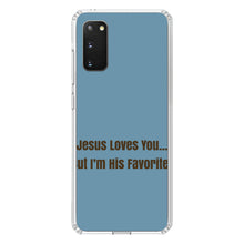 DistinctInk® Clear Shockproof Hybrid Case for Apple iPhone / Samsung Galaxy / Google Pixel - Jesus Loves You… But I'm His Favorite