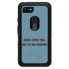 DistinctInk™ OtterBox Defender Series Case for Apple iPhone / Samsung Galaxy / Google Pixel - Jesus Loves You… But I'm His Favorite
