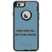 DistinctInk™ OtterBox Defender Series Case for Apple iPhone / Samsung Galaxy / Google Pixel - Jesus Loves You… But I'm His Favorite