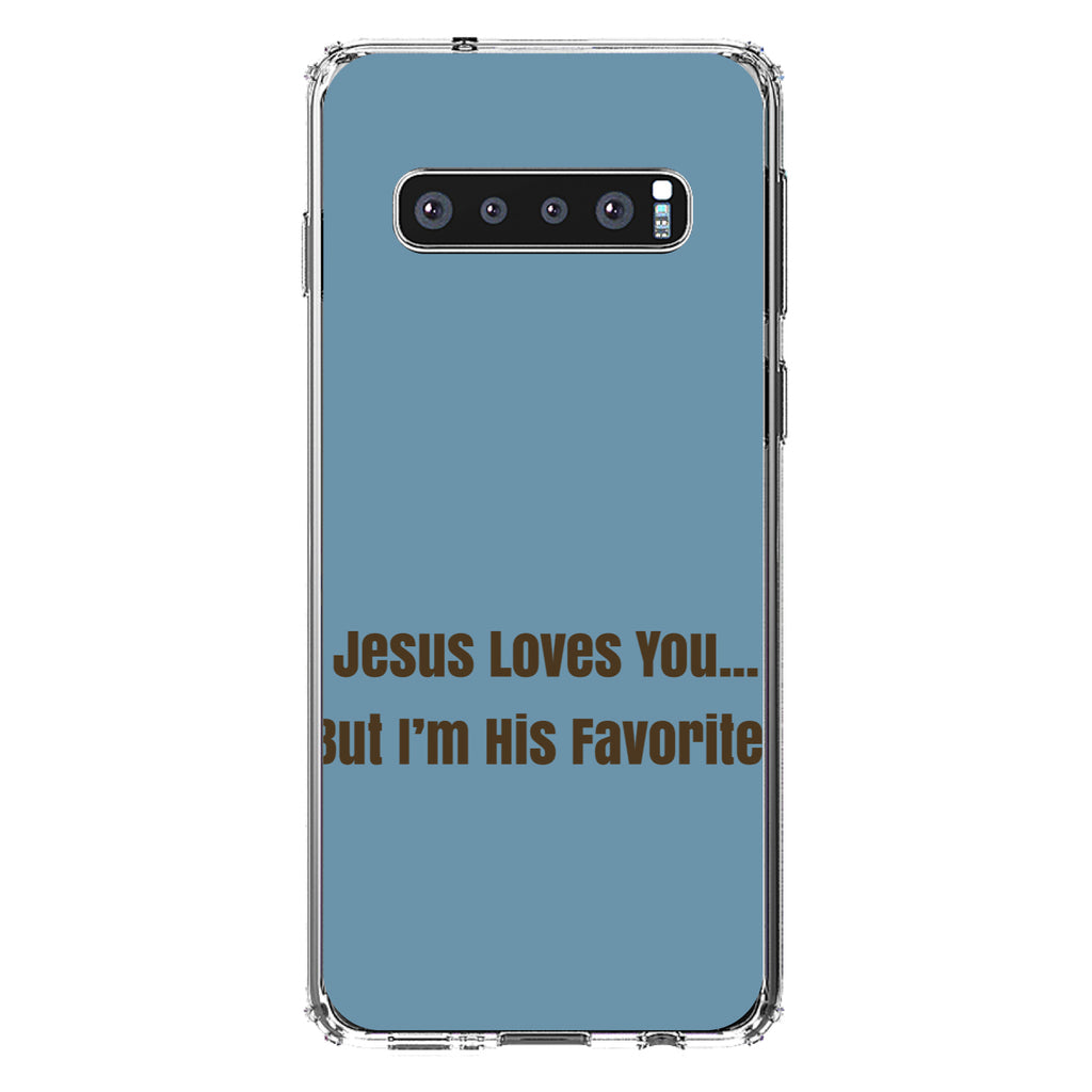 Jesus Loves You... But I'm His Favorite Clear Shockproof iPhone Case, view 16