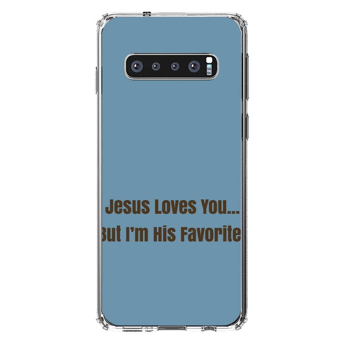 Jesus Loves You... But I'm His Favorite Clear Shockproof iPhone Case, view 16