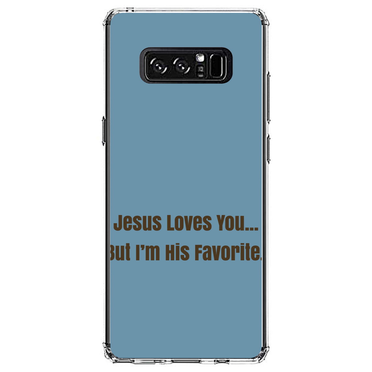 Jesus Loves You... But I'm His Favorite Clear Shockproof iPhone Case, view 12