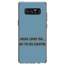 DistinctInk® Clear Shockproof Hybrid Case for Apple iPhone / Samsung Galaxy / Google Pixel - Jesus Loves You… But I'm His Favorite