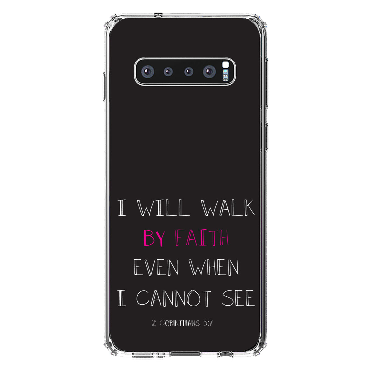 2 Corinthians 5:7, I Will Walk By Faith Even When I Cannot See Clear Shockproof iPhone Case, view 17