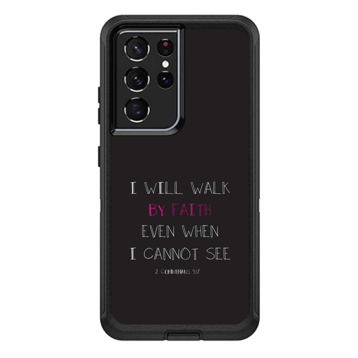 2 Corinthians 5:7, I Will Walk By Faith Even When I Cannot See OtterBox Defender Case for iPhone & Galaxy, view 5