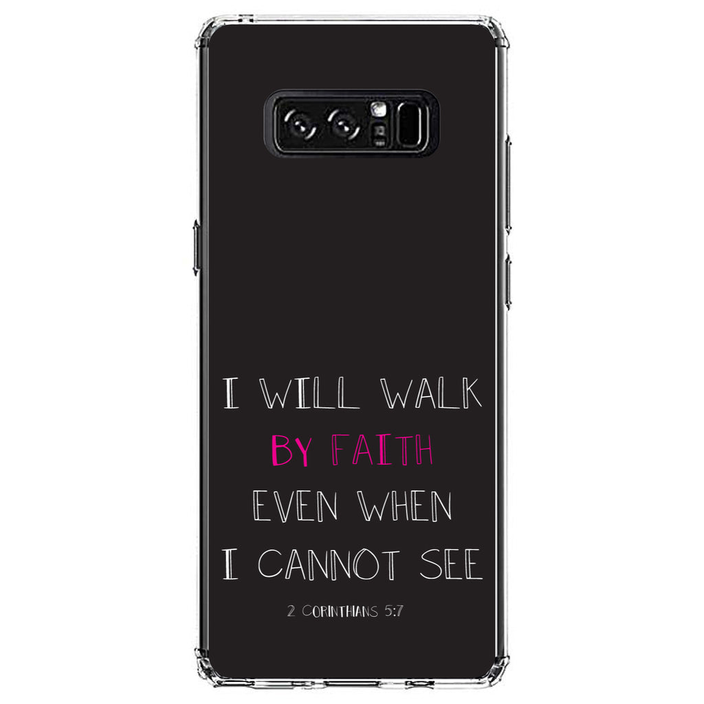 2 Corinthians 5:7, I Will Walk By Faith Even When I Cannot See Clear Shockproof iPhone Case, view 12