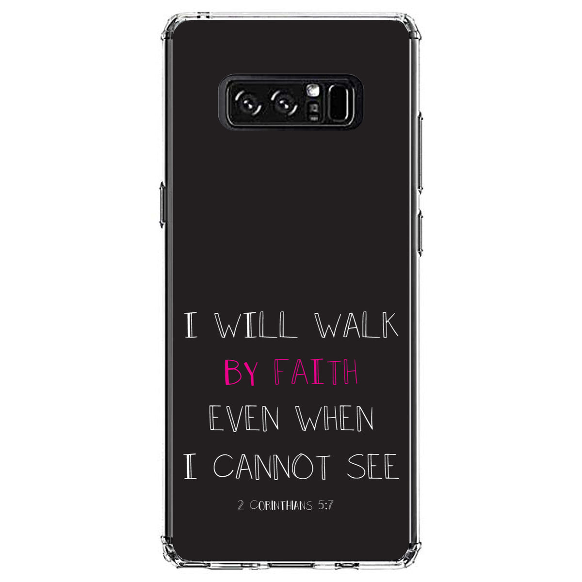 2 Corinthians 5:7, I Will Walk By Faith Even When I Cannot See Clear Shockproof iPhone Case, view 12