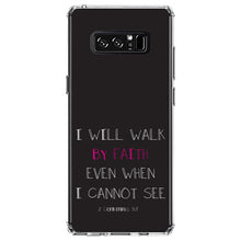 DistinctInk® Clear Shockproof Hybrid Case for Apple iPhone / Samsung Galaxy / Google Pixel - 2 Corinthians 5:7 - I Will Walk By Faith Even When I Cannot See