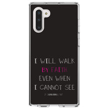 DistinctInk® Clear Shockproof Hybrid Case for Apple iPhone / Samsung Galaxy / Google Pixel - 2 Corinthians 5:7 - I Will Walk By Faith Even When I Cannot See