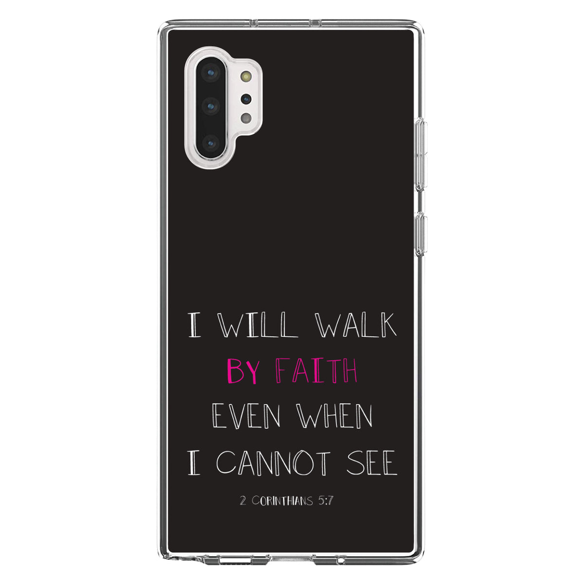 2 Corinthians 5:7, I Will Walk By Faith Even When I Cannot See Clear Shockproof iPhone Case, view 10