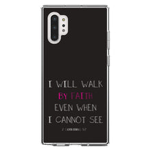 DistinctInk® Clear Shockproof Hybrid Case for Apple iPhone / Samsung Galaxy / Google Pixel - 2 Corinthians 5:7 - I Will Walk By Faith Even When I Cannot See