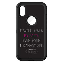 DistinctInk™ OtterBox Defender Series Case for Apple iPhone / Samsung Galaxy / Google Pixel - 2 Corinthians 5:7 - I Will Walk By Faith Even When I Cannot See