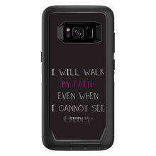 DistinctInk™ OtterBox Defender Series Case for Apple iPhone / Samsung Galaxy / Google Pixel - 2 Corinthians 5:7 - I Will Walk By Faith Even When I Cannot See