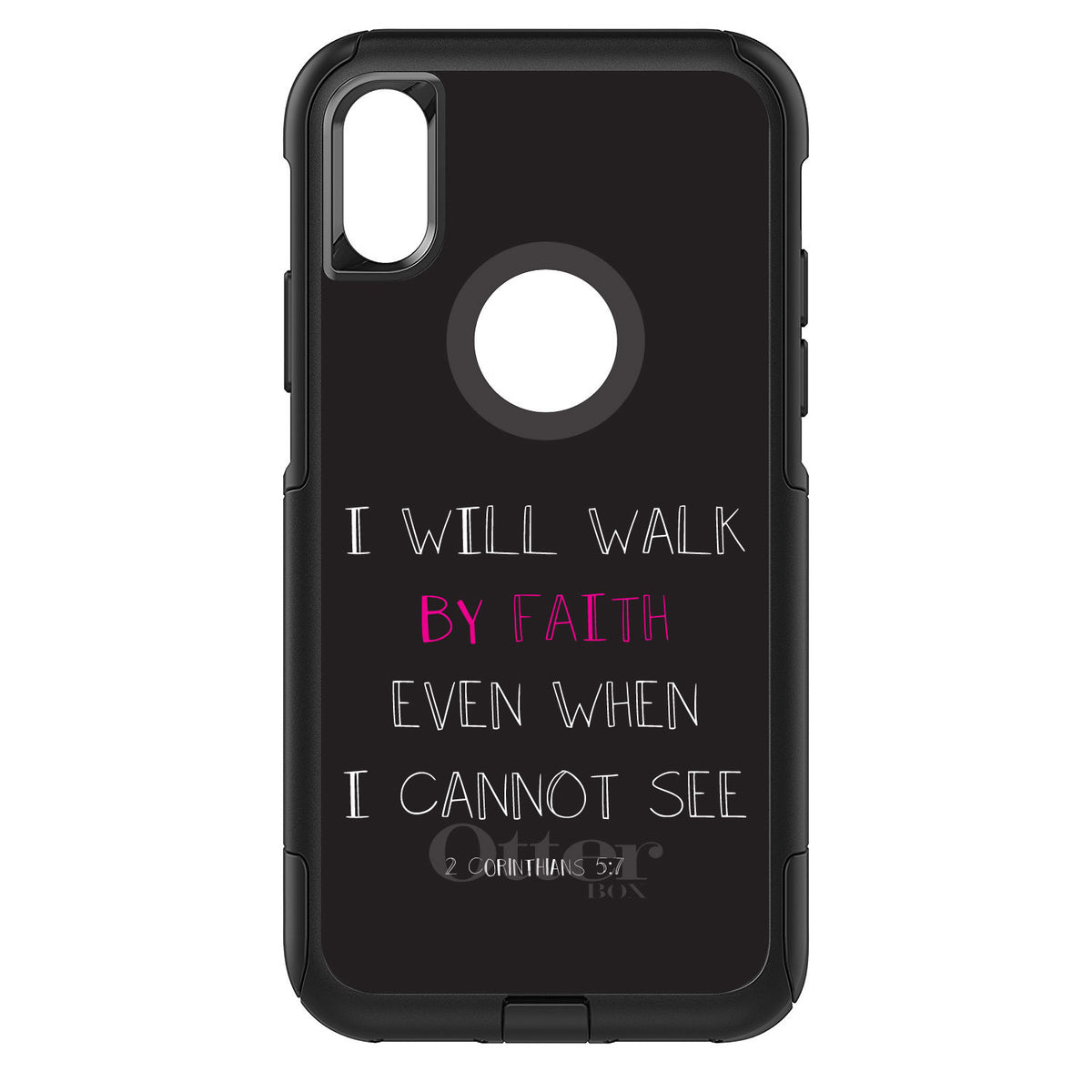 2 Corinthians 5:7, I Will Walk By Faith Even When I Cannot See OtterBox Commuter Case for iPhone & Galaxy, view 3