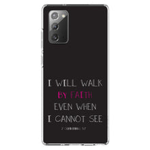 DistinctInk® Clear Shockproof Hybrid Case for Apple iPhone / Samsung Galaxy / Google Pixel - 2 Corinthians 5:7 - I Will Walk By Faith Even When I Cannot See