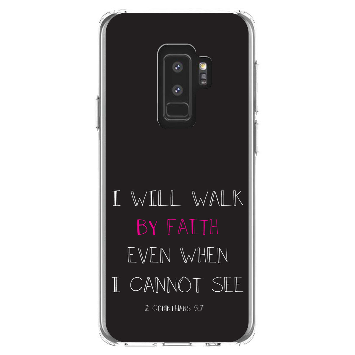 2 Corinthians 5:7, I Will Walk By Faith Even When I Cannot See Clear Shockproof iPhone Case, view 20