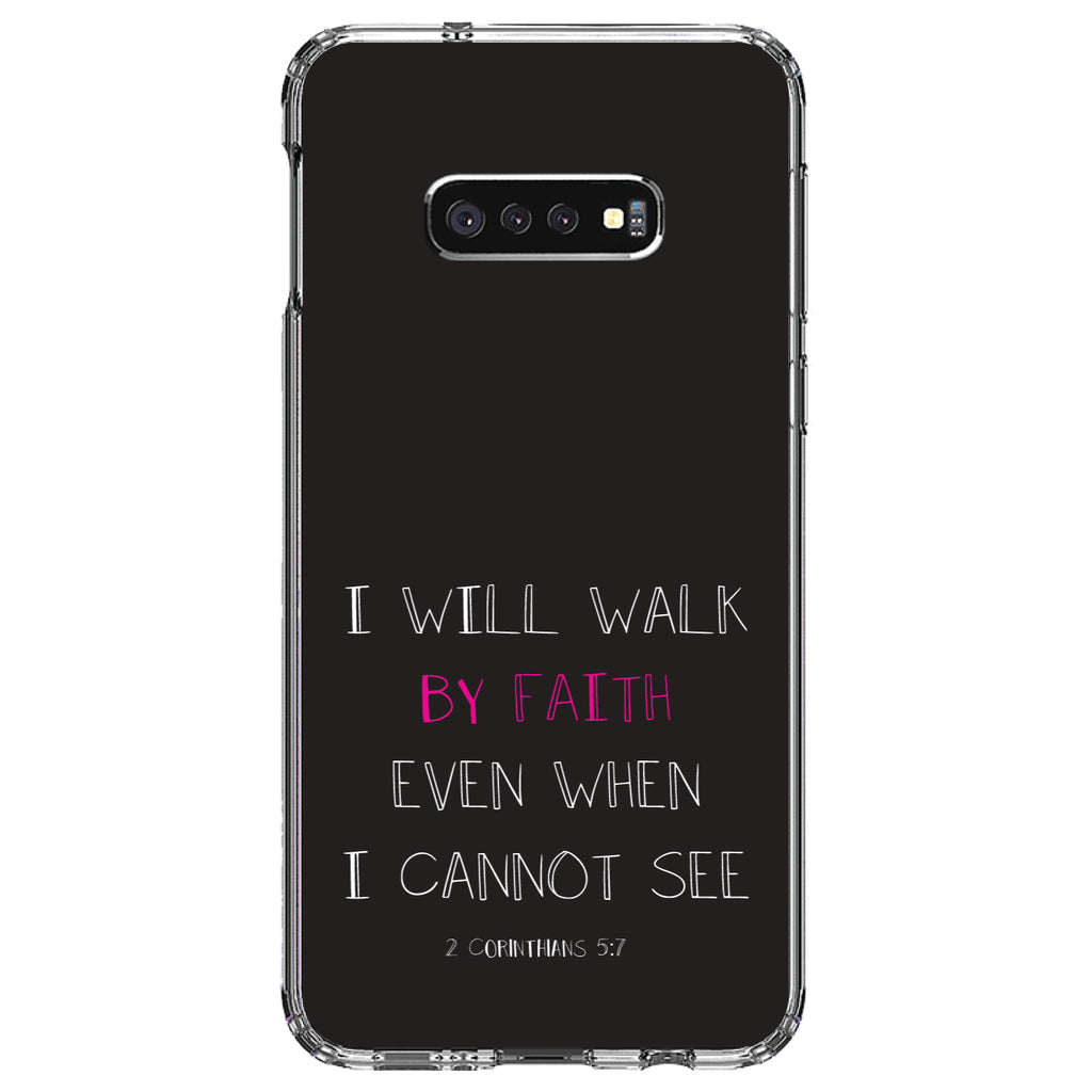 2 Corinthians 5:7, I Will Walk By Faith Even When I Cannot See Clear Shockproof iPhone Case, view 18