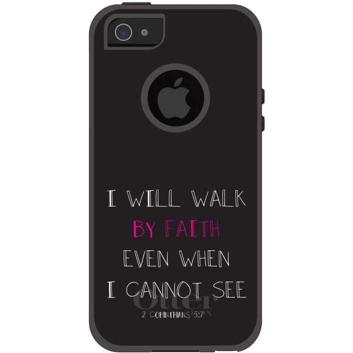 2 Corinthians 5:7, I Will Walk By Faith Even When I Cannot See OtterBox Commuter Case for iPhone & Galaxy, view 5