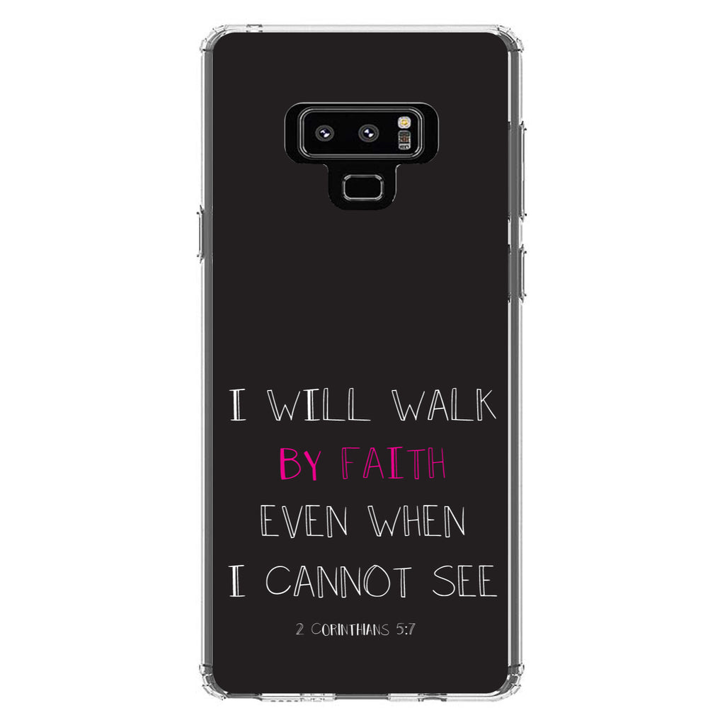 2 Corinthians 5:7, I Will Walk By Faith Even When I Cannot See Clear Shockproof iPhone Case, view 11