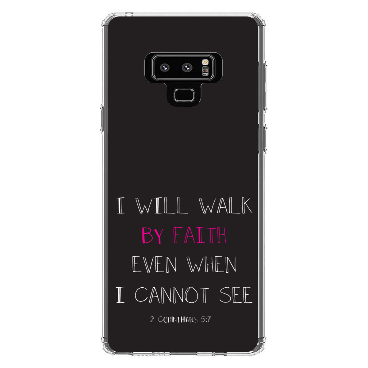 2 Corinthians 5:7, I Will Walk By Faith Even When I Cannot See Clear Shockproof iPhone Case, view 11